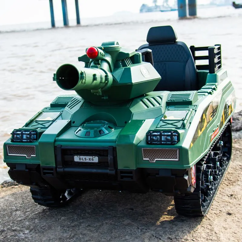 बच्चों की इलेक्ट्रिक कार ग्रीन टैंक