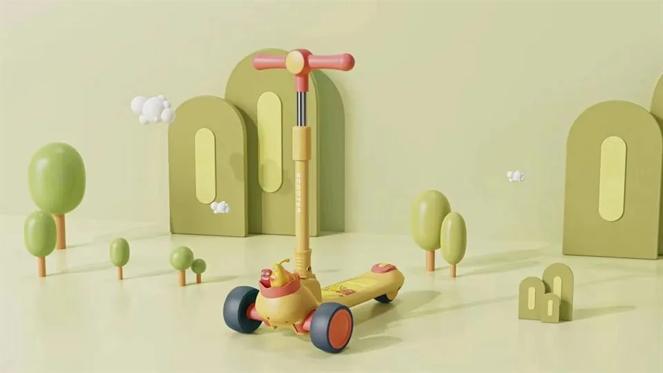 बच्चों का नया स्कूटर